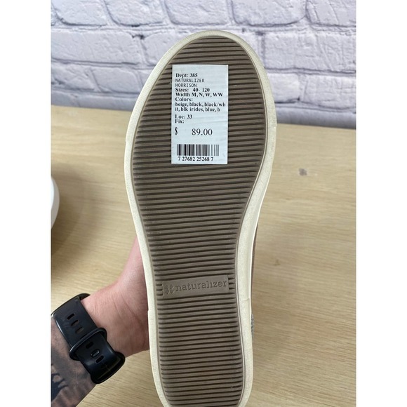 Naturalizer Gray Leather Python Snakeskin Shoes Sneakers size 7 NWT - Picture 9 of 12